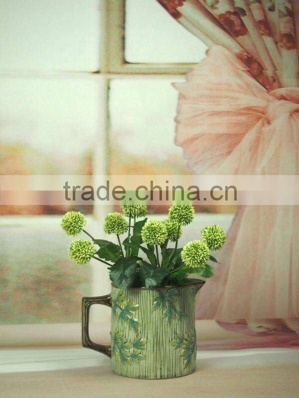 ceramic vase with lovely flower design