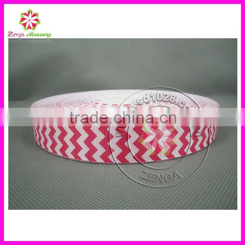 Custom printed chevron ribbon