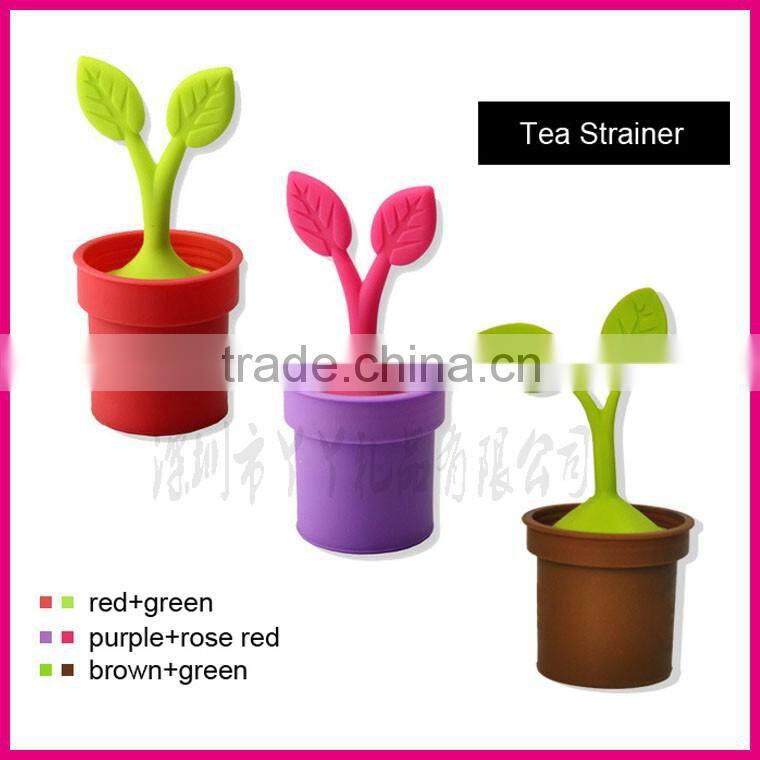 tea balls Factory wholesale High Quality Color Silicone Strawberry silicone tea strainers