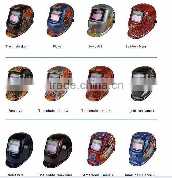 blue lens welding/ funny spider-man helmet / welding mask/ devil welding helmet/ full face helmet with water transfer decals