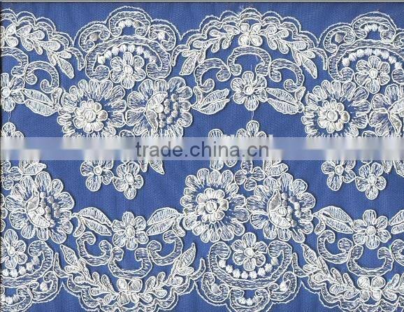 2015 newest white chantilly lace trim