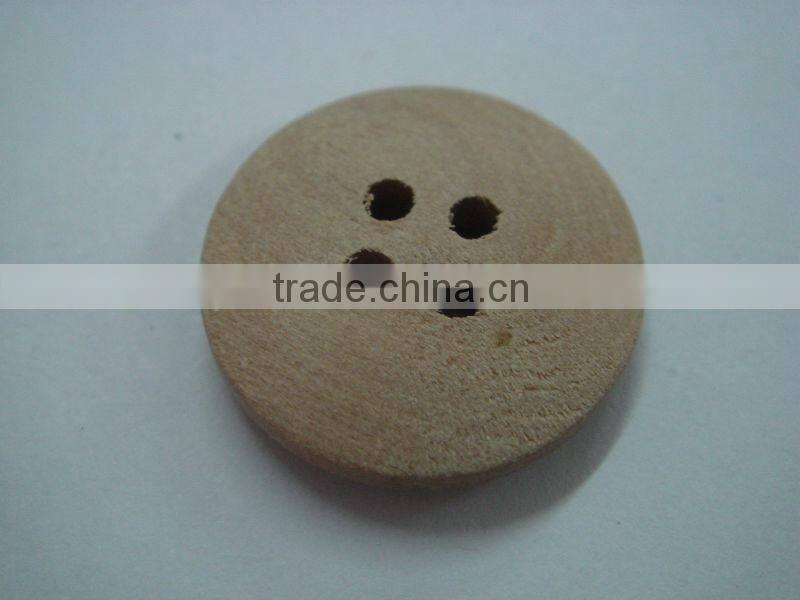 17.5mm shirt used natural color coat 4 holes custom wood button