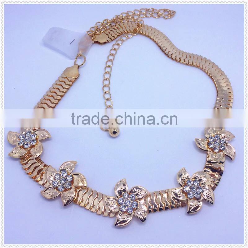 2016 Fashion Lady Sexy Waist Rhinestone Waist Chian For Metal Belt