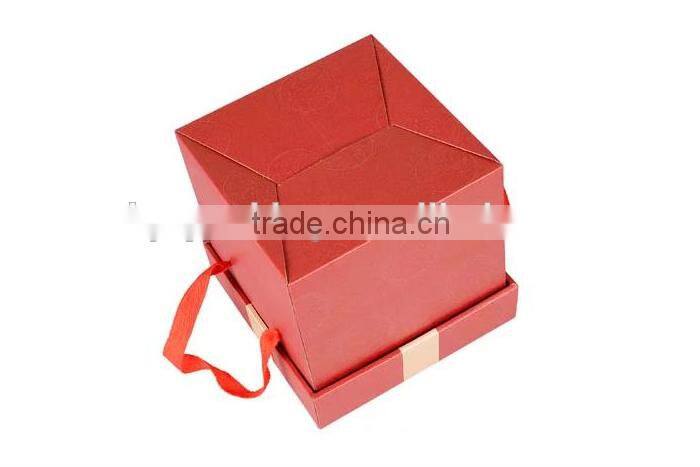 Gloss lamination black gift box for candles