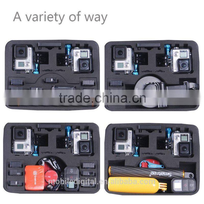 Large Go Pro Case Smatree G260sl for Gopro Hero 4 Cameras and Accessories (10.6" x8.3" x2.8") Carrying Case