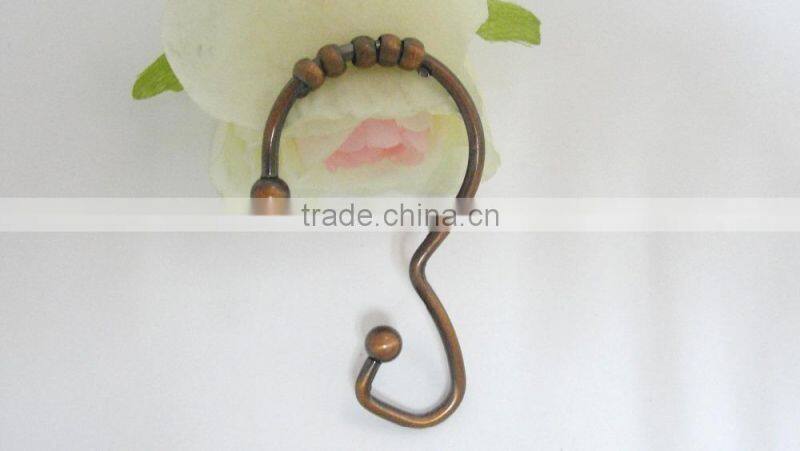 100% metal shower curtain hooks/304 stainless steel curtain hooks