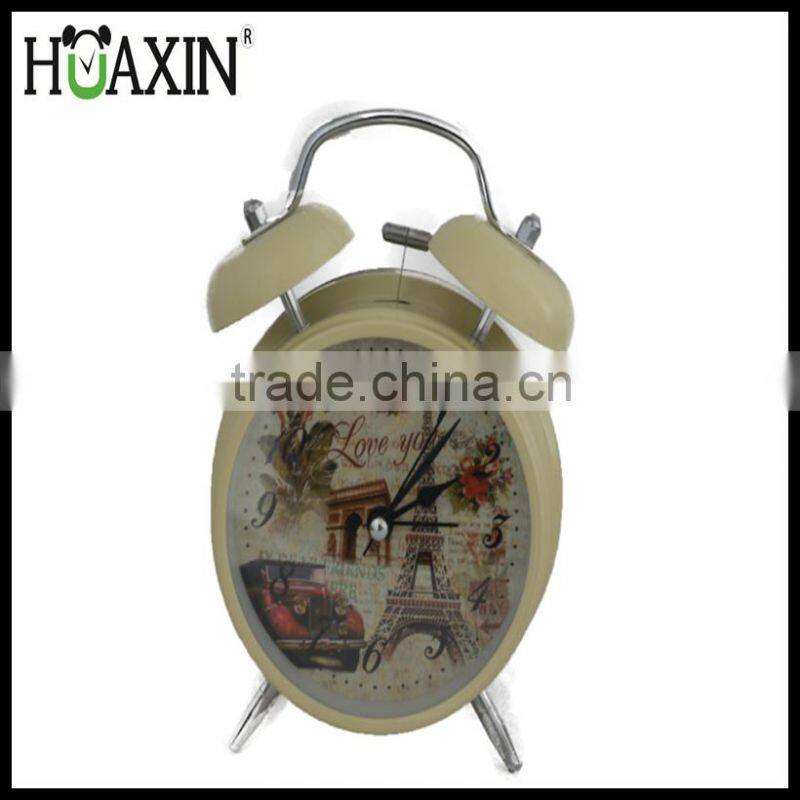 Fashional design children's alarm clock with beautiful scenery/tower clocks