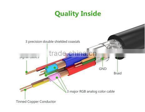 9 Pin 10 Meter VGA to VGA Cable for PC TV