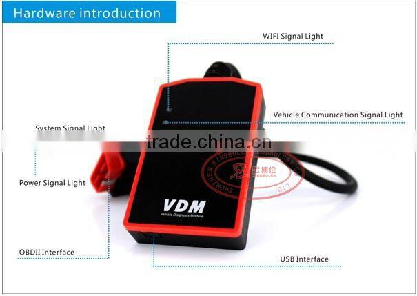 100% Orignial Wireless Universal Car Diagnostic Tool UCANDAS VDM Update Online vdm ucandas automotive scanner