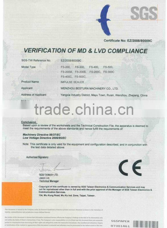 coffee bean vacuum packing machine(BUSCH PUMP)