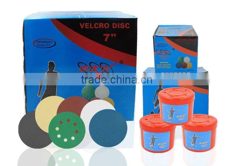 7" hook and loop sandpaper disc 180mm
