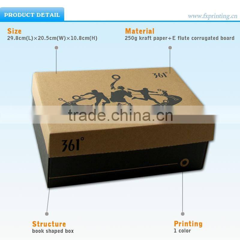OEM Printed Custom Corrugated Cardboard Shoe Box Wholesale