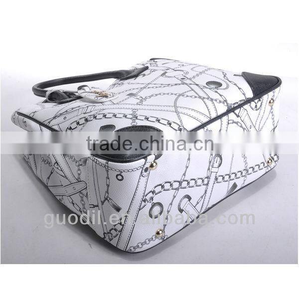 Amazing!2014 new style pu unique handbag for low price women pu handbag