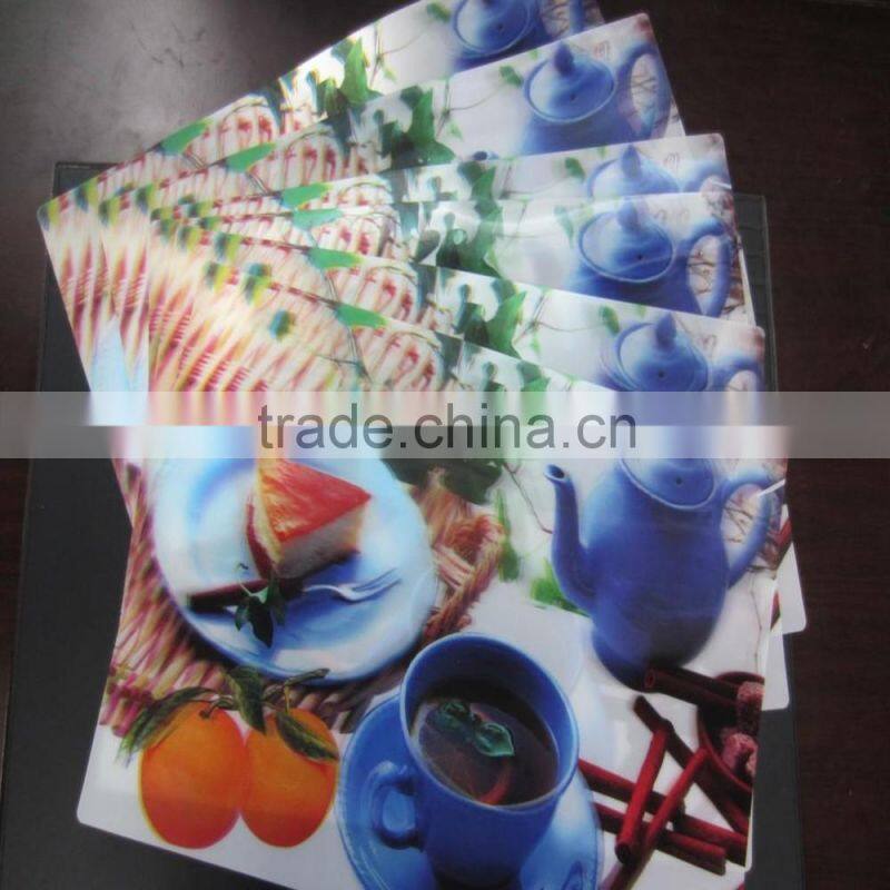 water-proof colorful printing pp placemat
