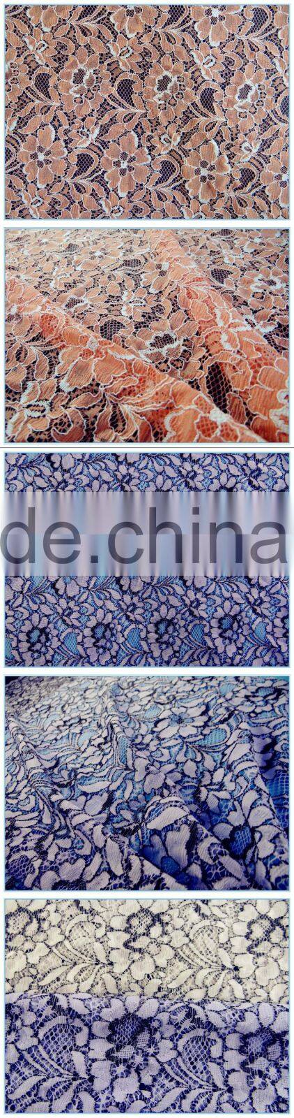 White and Black voile Plied yarn Pressure yarn Tricot Cotton Nylon Viscose fabric for Trend Clothing Wholesale