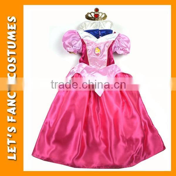 PGCC0049 latest pink lace birthday girl puffy dress