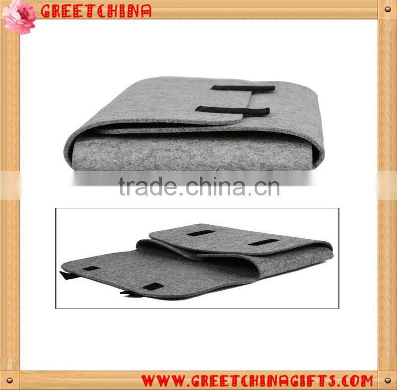 Best seeling Custom logo Felt Laptop Sleeve Bag with Button Closure for 11" 13" 15" notebook