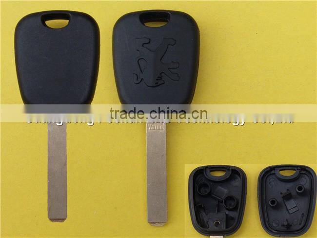 307 with groove and logo for high quality car key transponder chip peugeot key case cover shell blank