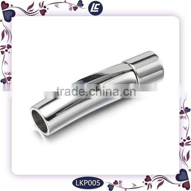 Exquisite cylinder snap clasp stainless steel closure in fashion type