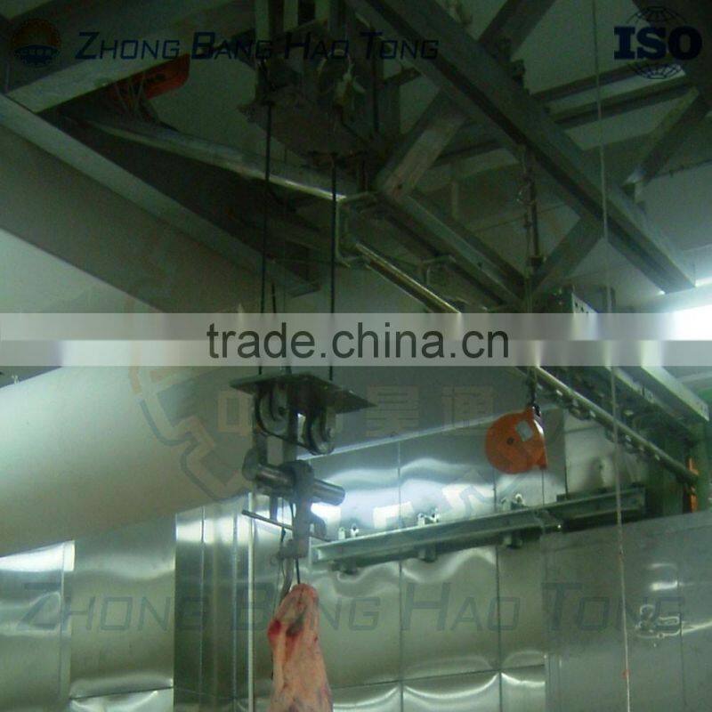 cattle carcass quartering lowerator for cattle abattoir plant