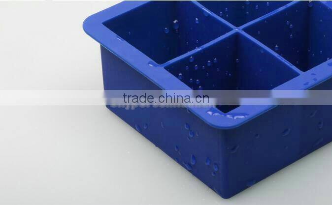 Kingdom Extra Large 4.5cm Home Ice Cube 4 Square Silicone Ice Cube Mold Icecube Tray Mould