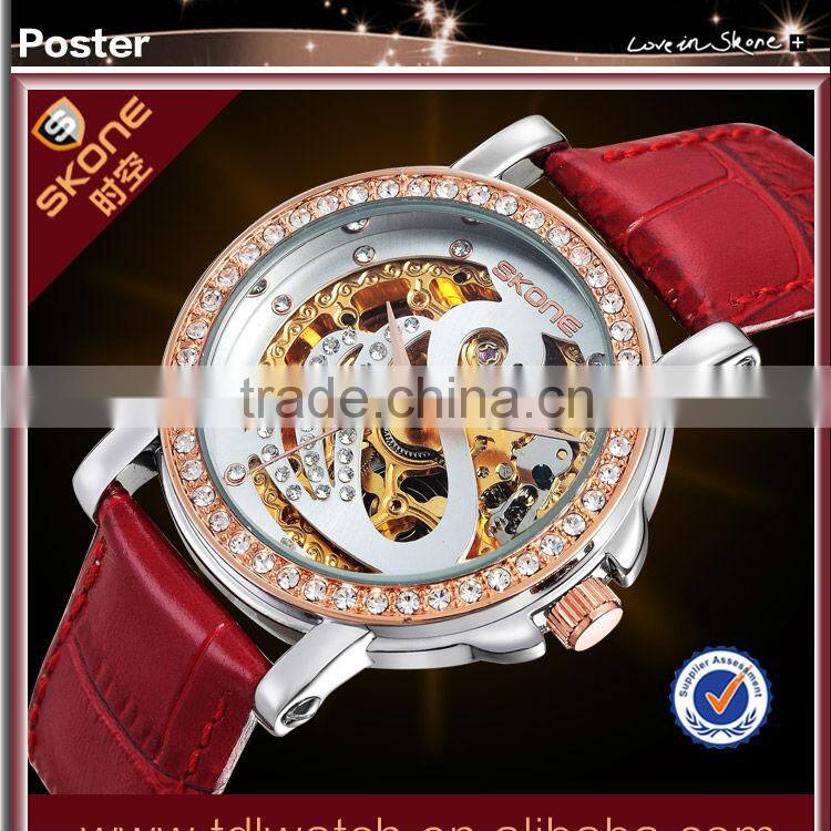 Latest Design Genuine Leather Luxury Machanical Watch