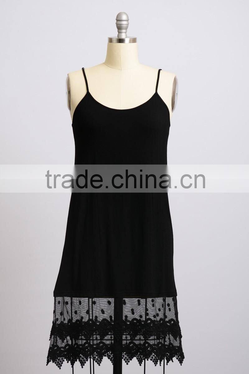 Latest Design Adjustable Strap Girls Dress Elastic Lace Slip Dress Extenders