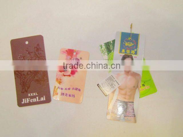 Custom clothing tags / hang tag / garment hangtag