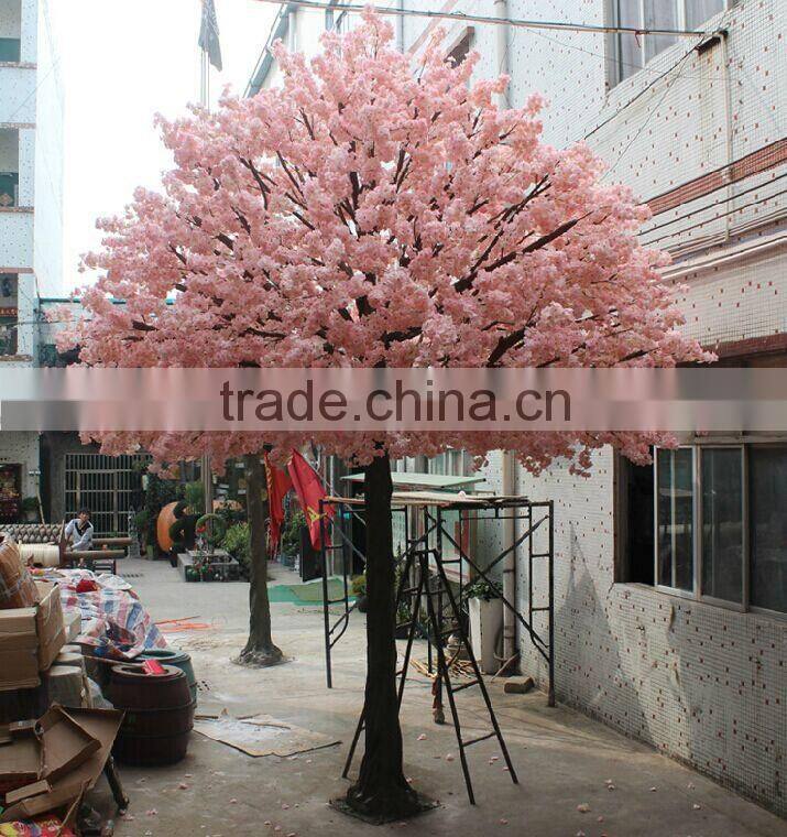 Wholesale fiberglass artificial cherry blossom tree garden decoration artificial cherry tree