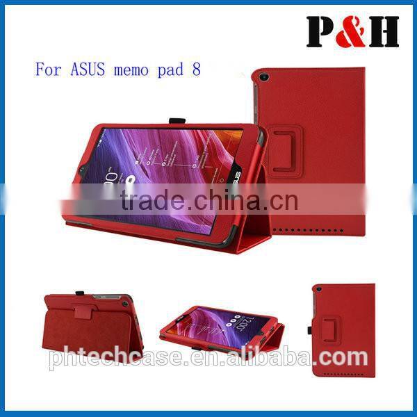 Book leather case, stand leather case, leather flip case for ASUS MeMo Pad 8