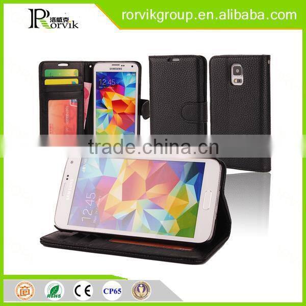 Fashion Book Style Leather Wallet Cell Phone Case for Samsung Galaxy S5