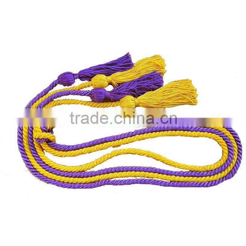 Polyester Graduation Honor Cord Single Color with Cap