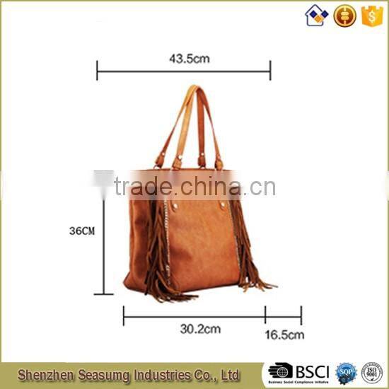 Medium Size Fringe Tote Bag Women Handbag