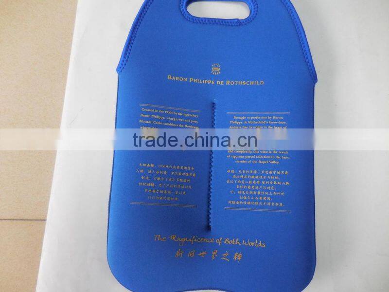 wholesale portable wine bottle cooler bag, wine bottle tote bag