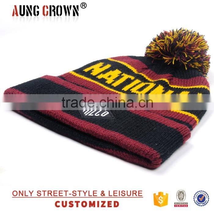 small order beanies custom jacquard 100% acrylic cheap beanies