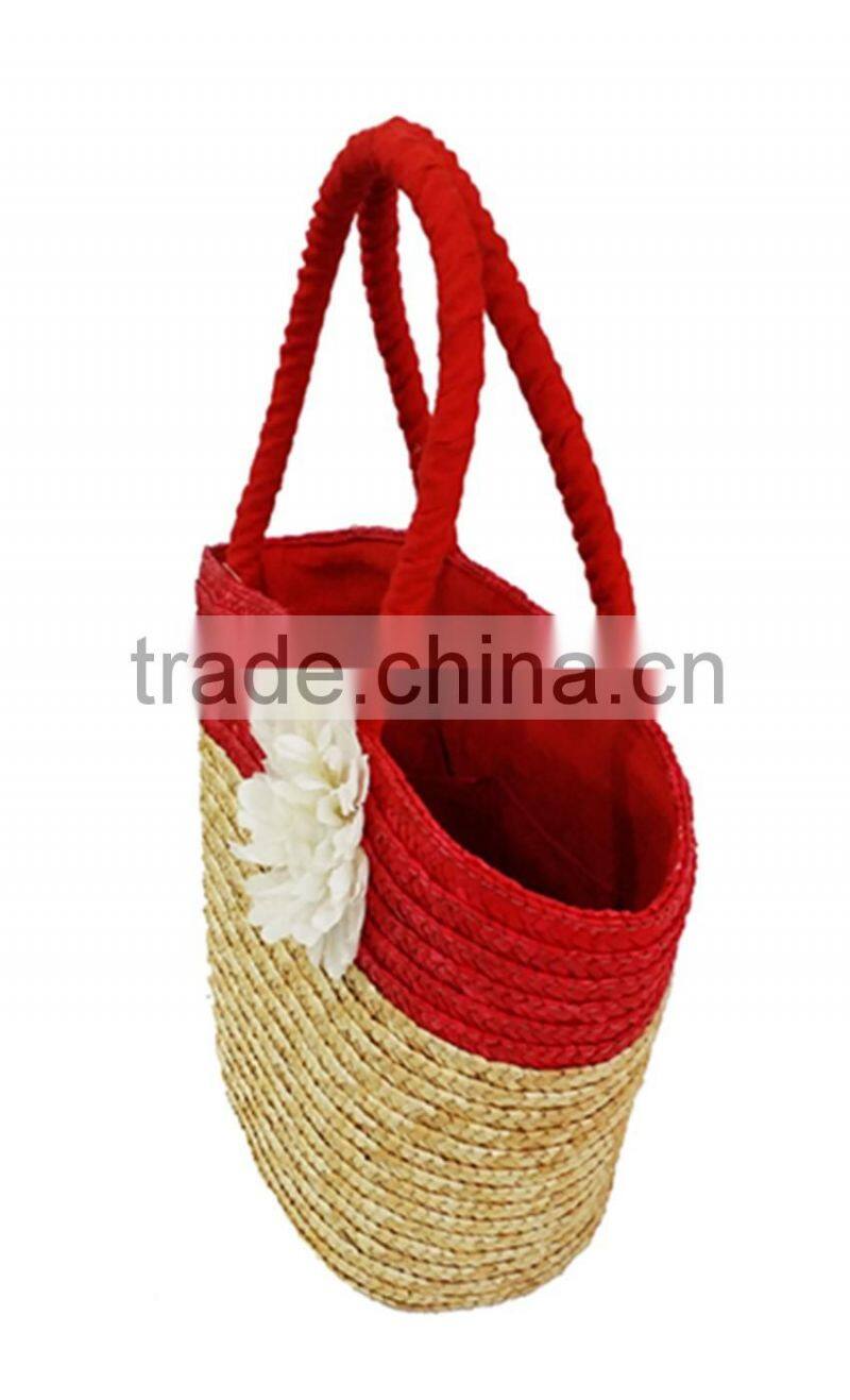 Fashion straw bag/straw basket bag/cheap straw beach bag