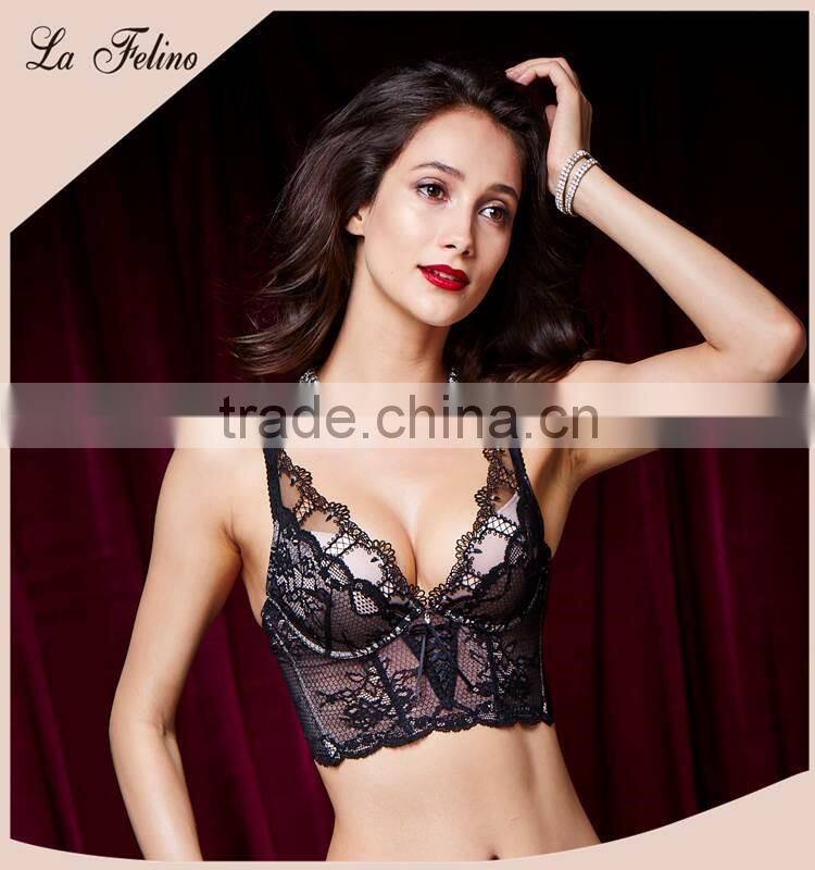 Graceful C75 cup Cotton Deep V Sexy Lingerie Corset