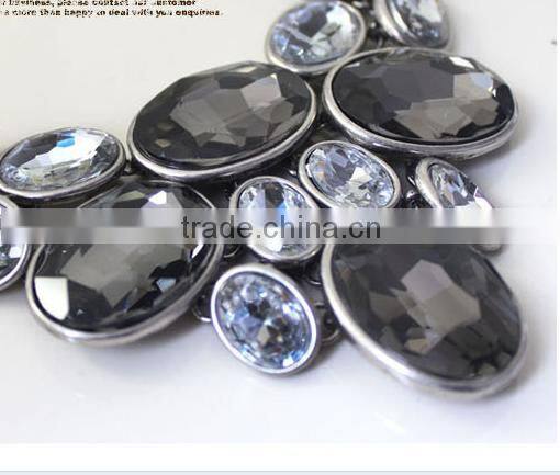 2015 Fashion large crystal stone necklace,statement necklace