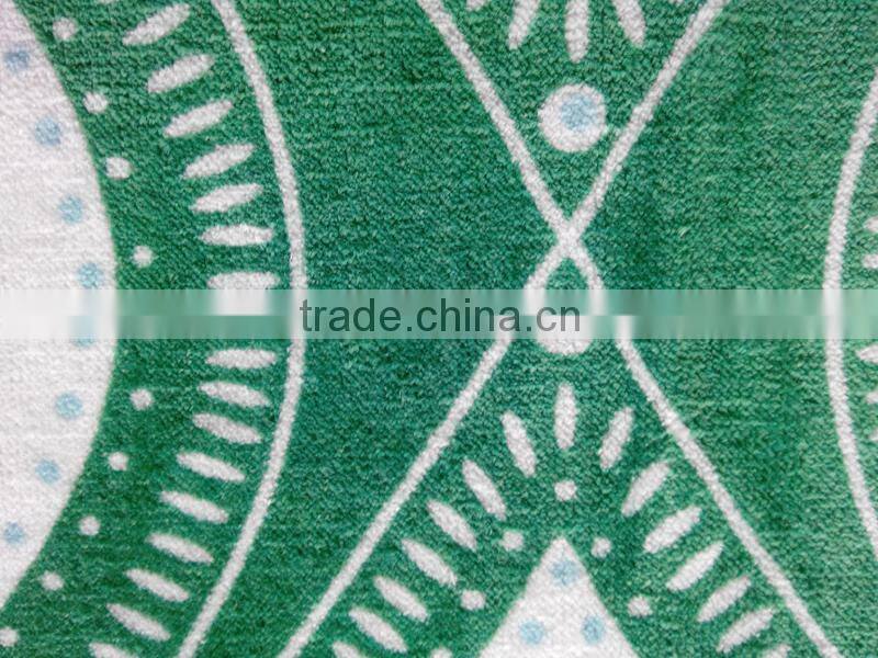 100% cotton green color special pineapple design printing beach towel pareo ethnic felling beach towel