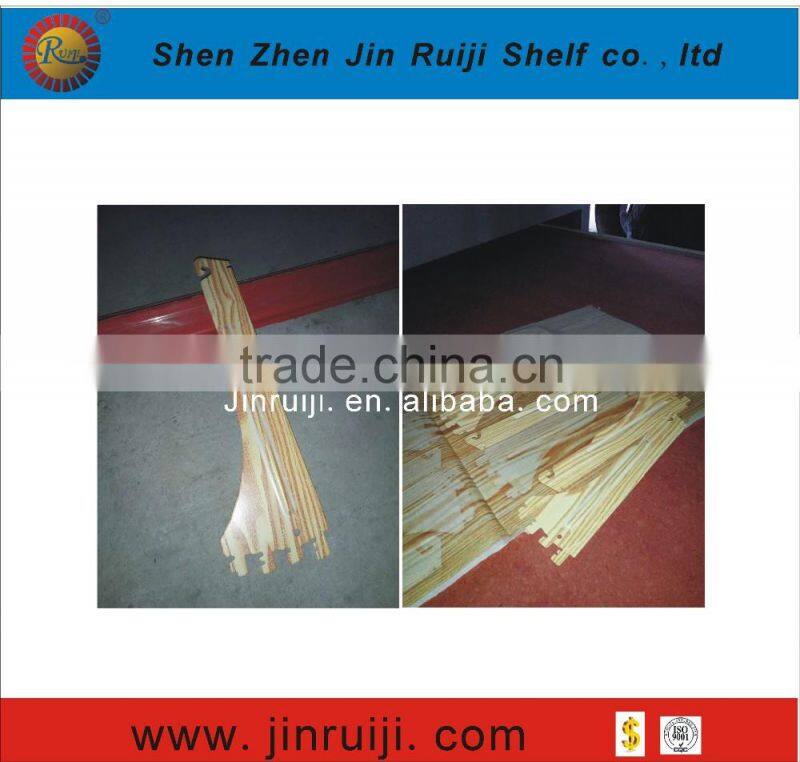 Rack Supermarket type wood display shelf and storage