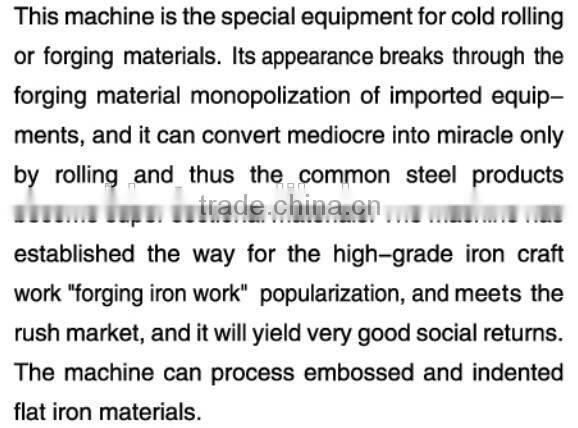 wrought iron embossing machine blacksmith machine