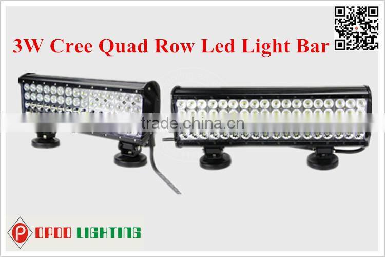 Quad row led light bar 108w 9inch led off road quad row work light