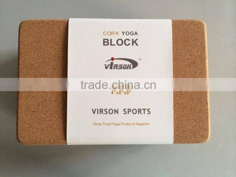 Virson yoga&pilates type yoga block cork