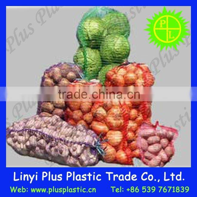 Knitting mesh drawstring bag packing cucumber,mesh bag for vegetables