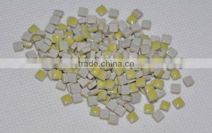 Red colors square shape 5*5mm craft ceramic tile