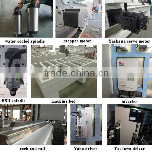 3 Axis CNC Router Wood Carving Machine 1325 with 4 Spindles for Sale