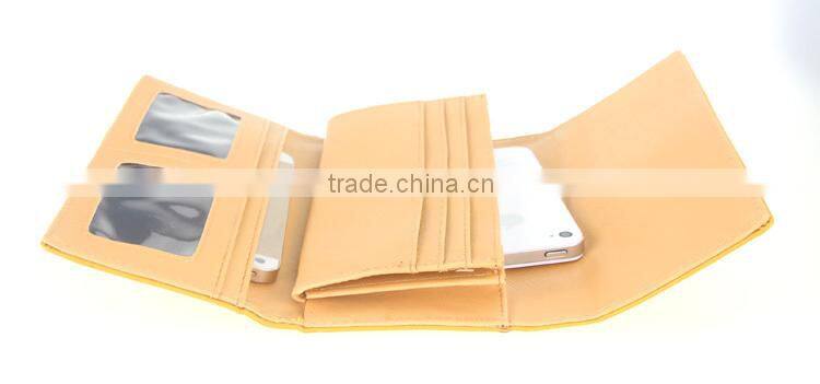 Purse high quality PU bright yellow wallet