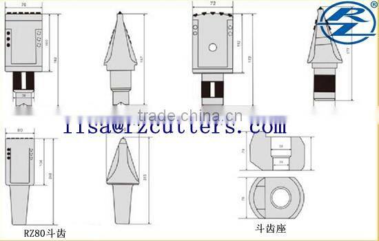 BFZ70 flat rock drilling tools cutting teeth on augers piling machine wear parts