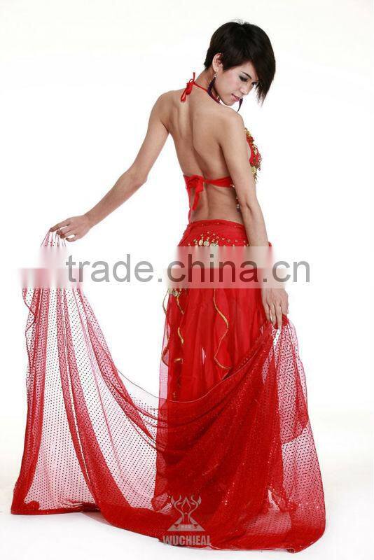 New Tribal Sexy India Belly Dance Veil, Belly Dance Stage Performance Chiffon Veil, Belly Dance Fan Veils (SJ002)