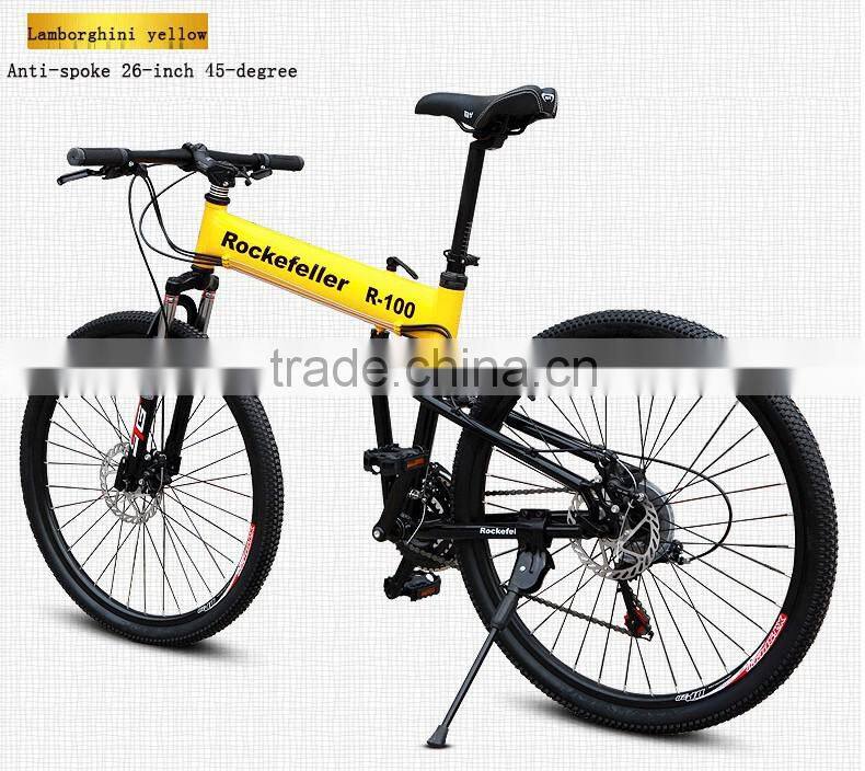 Folding Bicycles 26-Inch Aluminum Folding Mountain Bike Outdoor Compact Bike Double Disc Sell Like Hot Cakes!